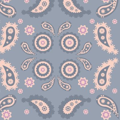 Floral pattern paisley style Paisley print. Doodle background