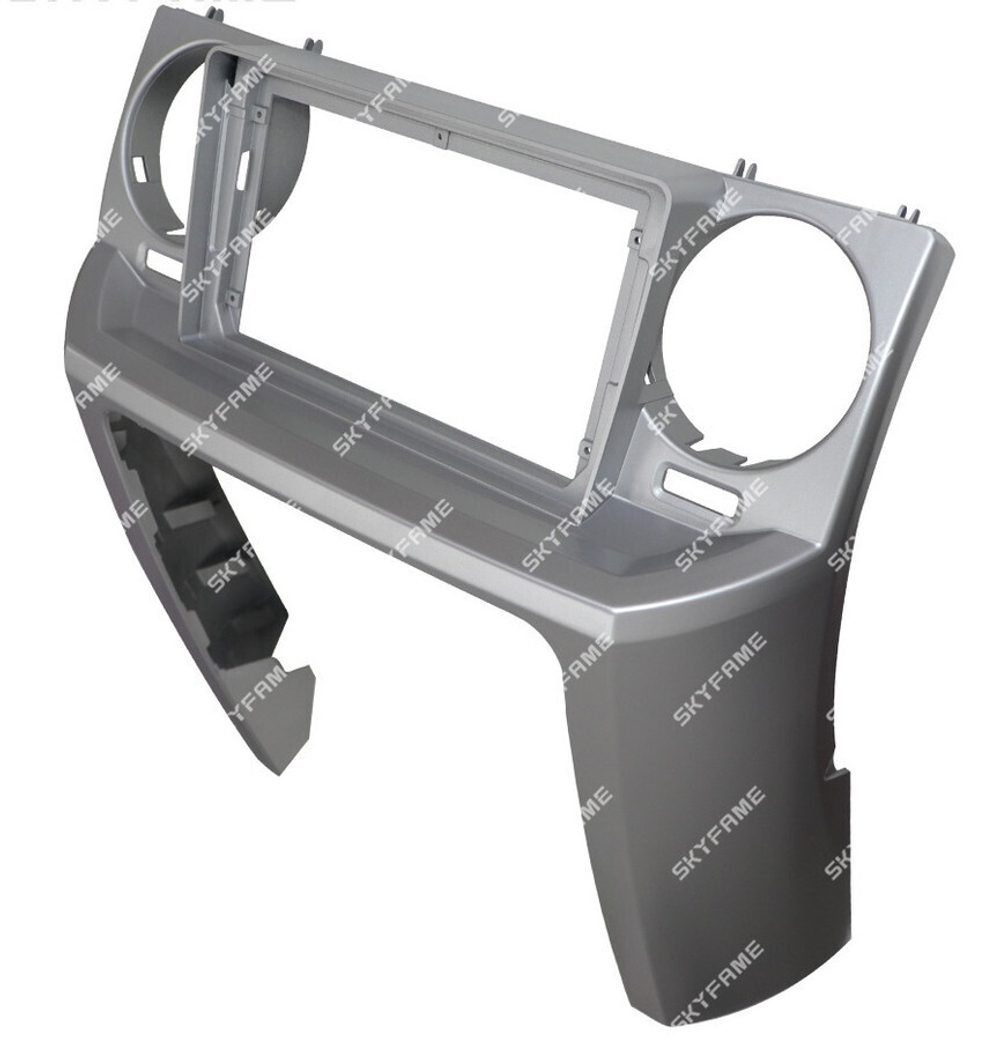 Магнитола для Land Rover Discovery 3 2005-2009 (закругленные углы) - Carmedia SF-9703-2 (кнопки и крутилки), Android 12, TS10,  CarPlay, 4G SIM-слот