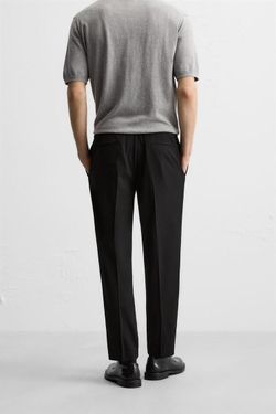 ZARA БРЮКИ-ДЖОГГЕРЫ КОМФОРТНОЙ ПОСАДКИ, ЧЕРНЫЙ