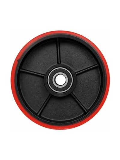 Колесо для гидравлических тележек с шариковым подшипником 180мм ПУ/чугун Gigant G-04-09-09