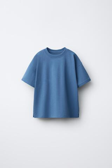 ZARA БАЗОВАЯ ФУТБОЛКА, СИНИЙ