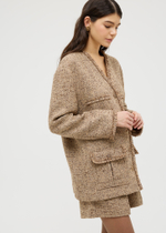 Жакет расслабленный твидовый