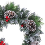 Венок хвойный новогодний «Рождественский лес» 50 см, леска+ПВХ (SQ2102-50)