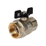 Кран шаровой полнопроходной STOUT - 1"1/4 (ВР/ВР, PN40, Tmax 150°C, ручка-бабочка черная)