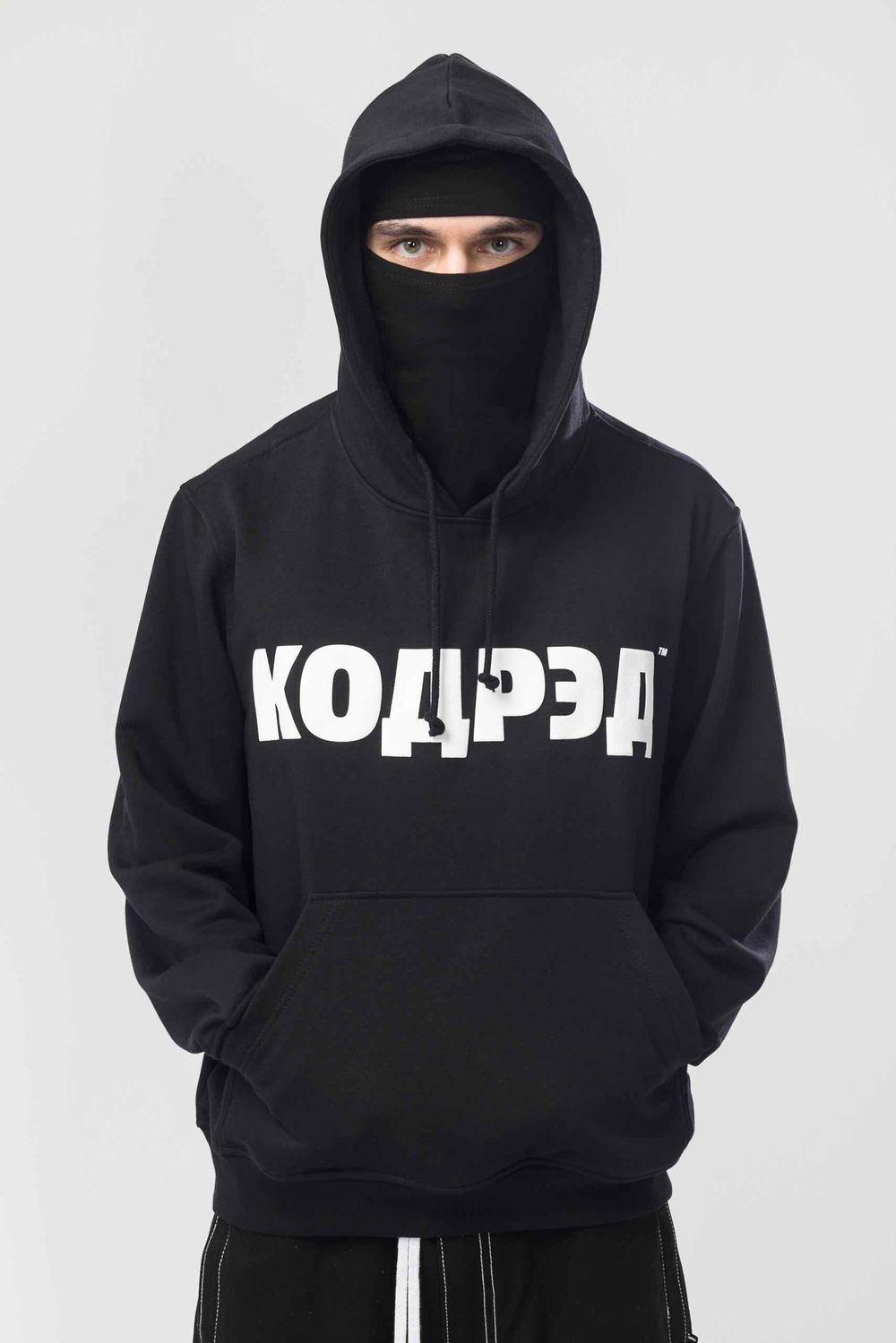 Худи Codered Base Hoodie Wide Summer Лого ТМ Антрацит/Белый принт КОДРЭД