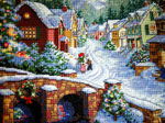 "Праздничная деревушка"-08783 вышивка