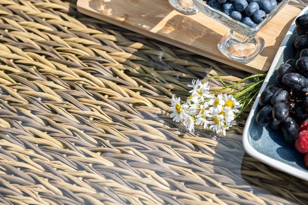 "Кальяри" лаунж-зона из искусственного ротанга (гиацинт), цвет соломенный