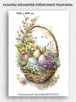 Трансфер для декупажа переводной рисунок для поверхностей пасхальный 013