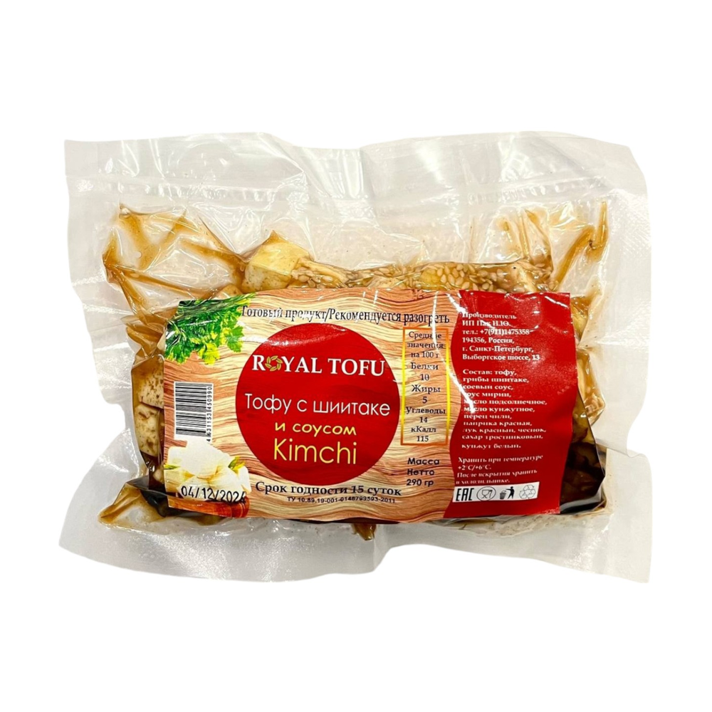 Тофу с шиитаке и соусом кимчи Royal Tofu, 290 г