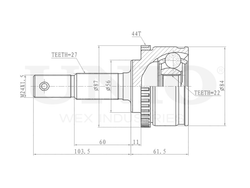 ШРУС внешний UNIO CVJ-20262