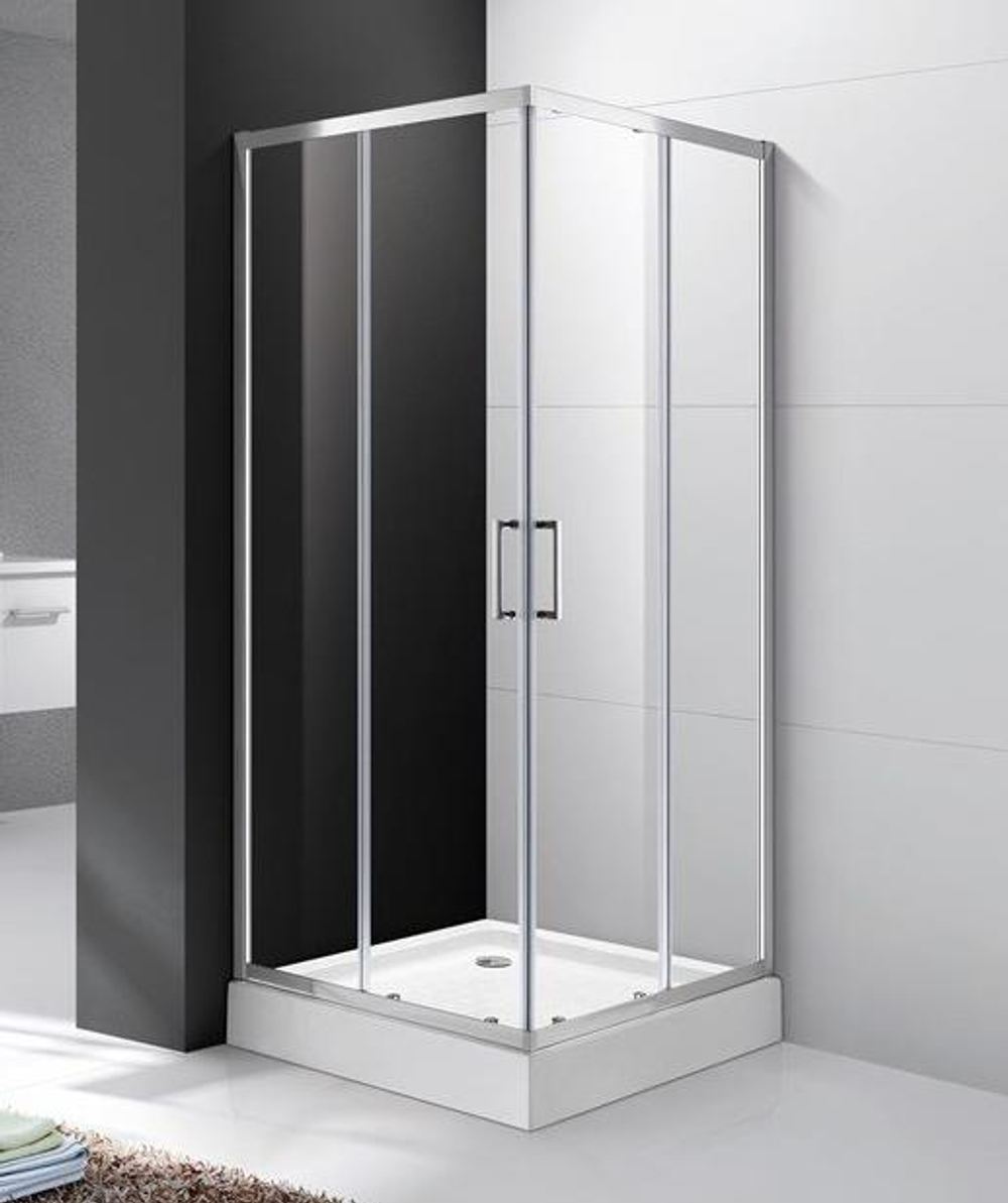 Душевой уголок Cezares MOLVENO-A-2-100-C-Cr-IV, 100х100х195, профиль хром, стекло прозрачное