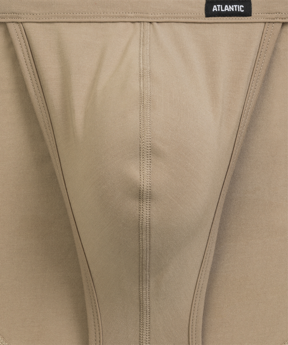 Мужские трусы слипы танга Atlantic, 1 шт. в уп., микромодал, бежевые, MP-1587