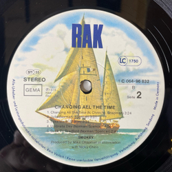 Винтажная виниловая пластинка LP Smokey Smokie Смоуки, Changing All The Time (Германия 1977)