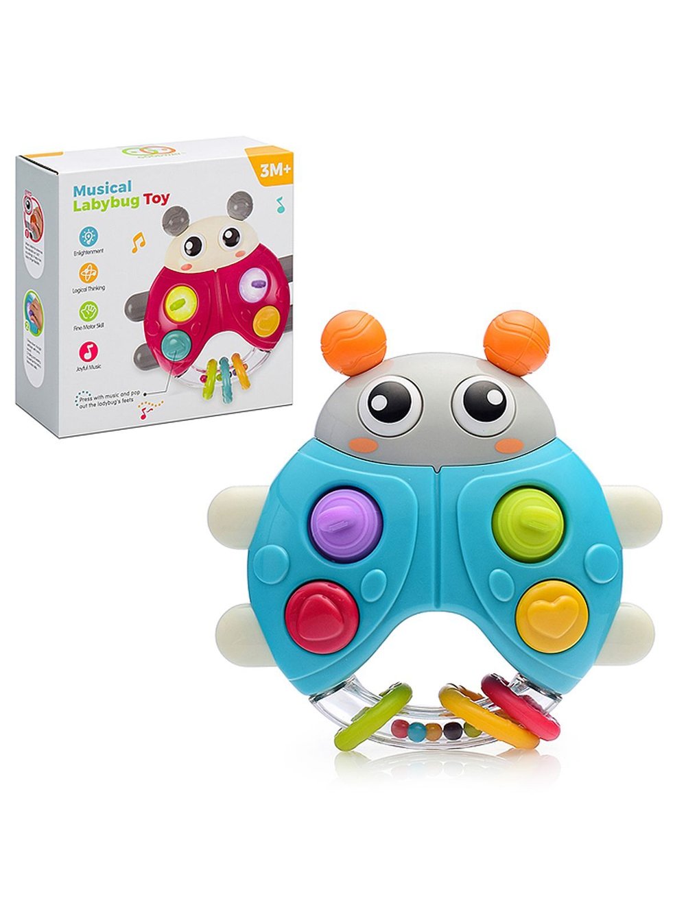 Игрушка развивающая-погремушка Веселый жук (G310)