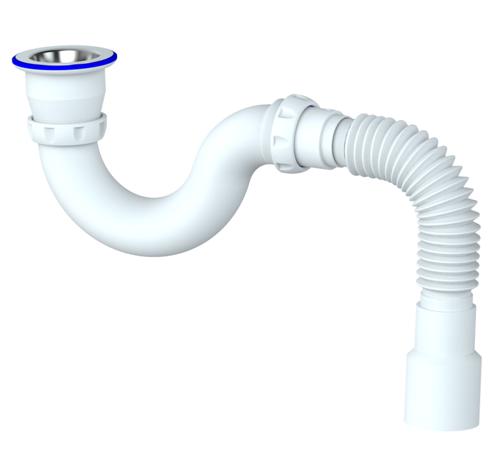 G32 СИФОН ДЛЯ ДУШЕВОГО ПОДДОНА ПРЯМОТОЧНЫЙ С ВЫПУСКОМ 1 1/2 "40 С ВИНТОМ 6*40 С Н/Ж ЧАШКОЙ С ГИБКИМ СОЕДИНЕНИЕМ 40*40/50