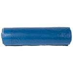 Мешки для мусора с завязками 120 л. синие, в рулоне 10 шт., прочные, ПВД 35 мкм, 67х90 см, LAIMA, 601399