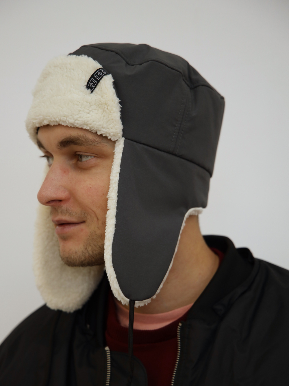 Шапка ушанка Город Горький серая