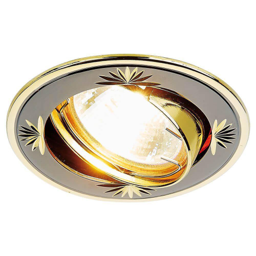 Встраиваемый точечный светильник 100A GU/G черный/золото MR16