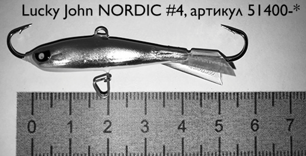 Балансир LUCKY JOHN Nordic 4 (+тройник), 40 мм, цвет 301RT, арт. 51401-301RT