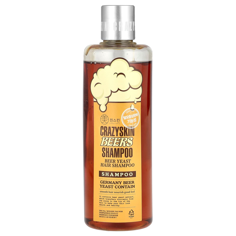 Crazy Skin, шампунь для волос с пивными дрожжами, 300 г (10,58 унции)