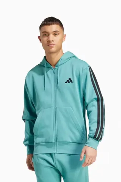 Кофта adidas Essentials 3-Stripes Fleece - бирюзовый