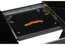 Стол на тумбе Бугун 120(160)х80х77 обсидиан / черный