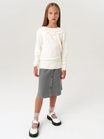 Юбка для девочки в школу AT927 серый