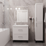 Тумба д/ванной "РИФ-80" 2 ящика  белый под рак."Fest- 80" мебельный (Sanita Luxe)(ПВХ)