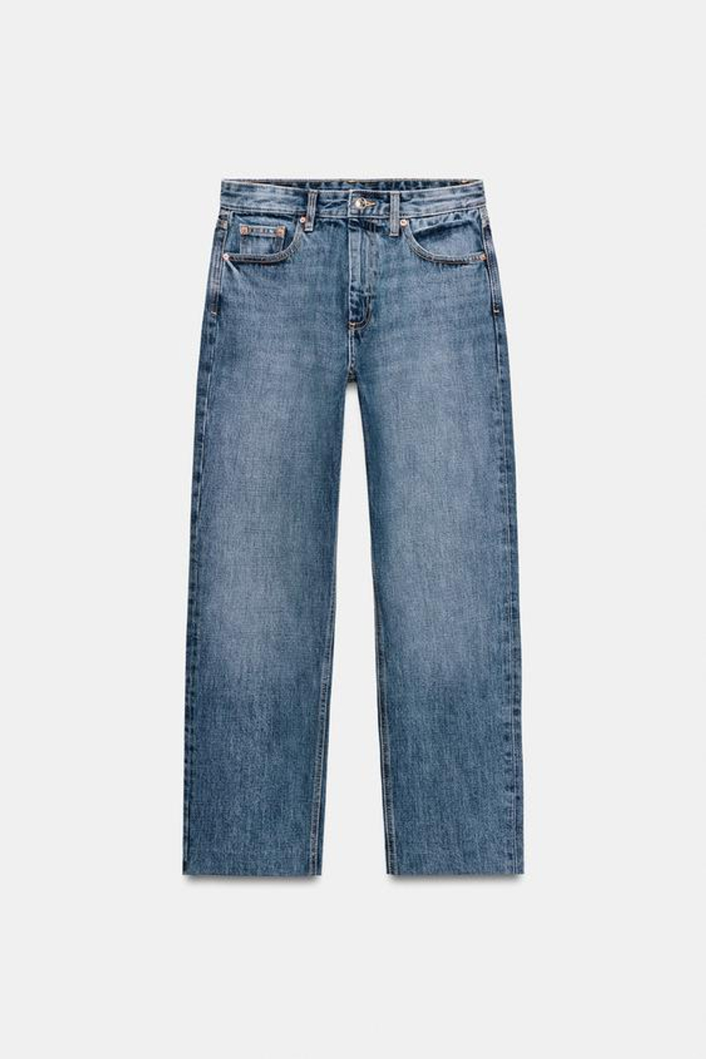 ZARA ДЖИНСЫ Z1975 SLIM С ВЫСОКОЙ ПОСАДКОЙ, СИНИЙ