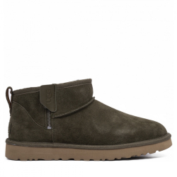 UGG Mens Classic Ultra Mini Zip Boot Khaki