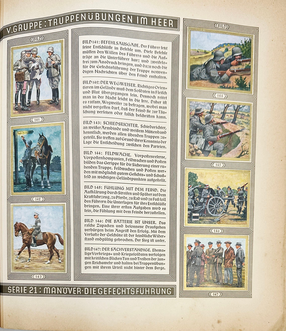 Die Reichswehr. Рейхсвер. Кельн: Кёльнская сигаретная компания Haus Neuerburg, 1933.