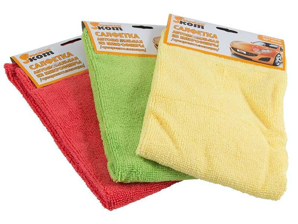 Салфетка из микрофибры 40*40см Супервпитывающая CM-02