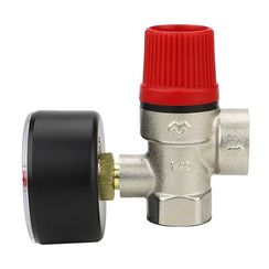 Клапан предохранительный VARMEGA мембранный VM16614 ВР-ВР, 1/2quot;, 3 бар, с манометром