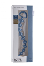 Синяя анальная цепочка Royal Chain - 26 см. (Цвет: синий)
