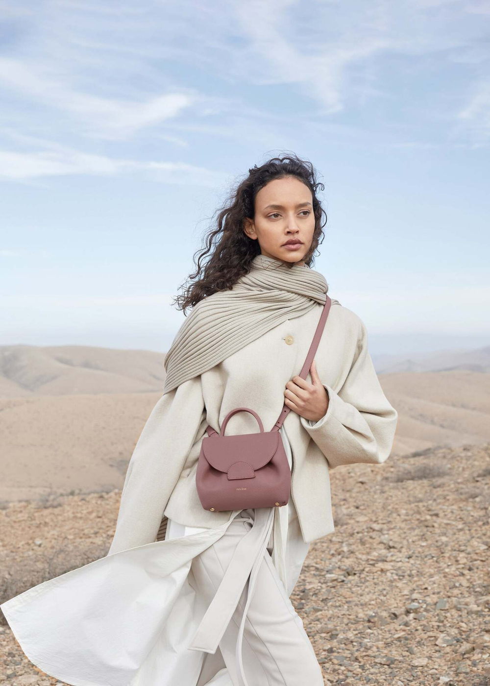 Сумка Polene Numéro Un Nano EDITION TEXTURED LILAC