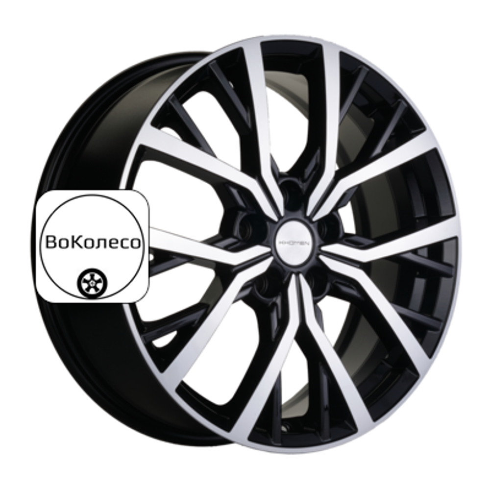 7x18/5x112 ET43 D57,1 KHW1806 (Kodiaq/Tiguan) Black-FP Khomen Wheels