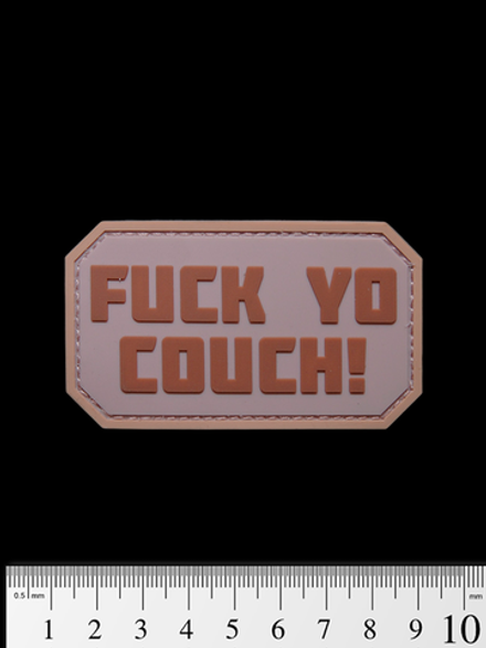 Шеврон Fuck You Couch PVC. Койот