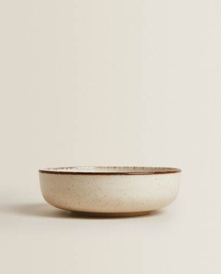 ZARA HOME ФАРФОРОВАЯ ПИАЛА С ОБОДКОМ ПОД СТАРИНУ, БЕЛЫЙ