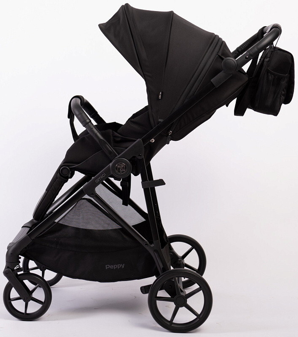 Прогулочная коляска Peppy Amici с автокреслом Verona Beige Black рама Black