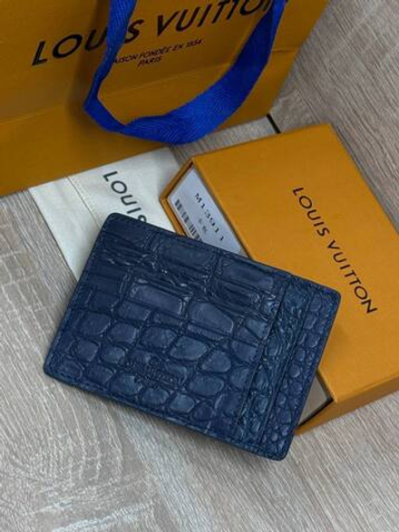 Картхолдер Louis Vuitton из кожи крокодила