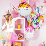 Шар (18"/46 см) Круг, Нежный единорог 1 шт.