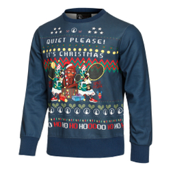 Мужская кофта теннисная Quiet Please Ugly Christmas Sweatshirt Men - Blue, Multicoloured