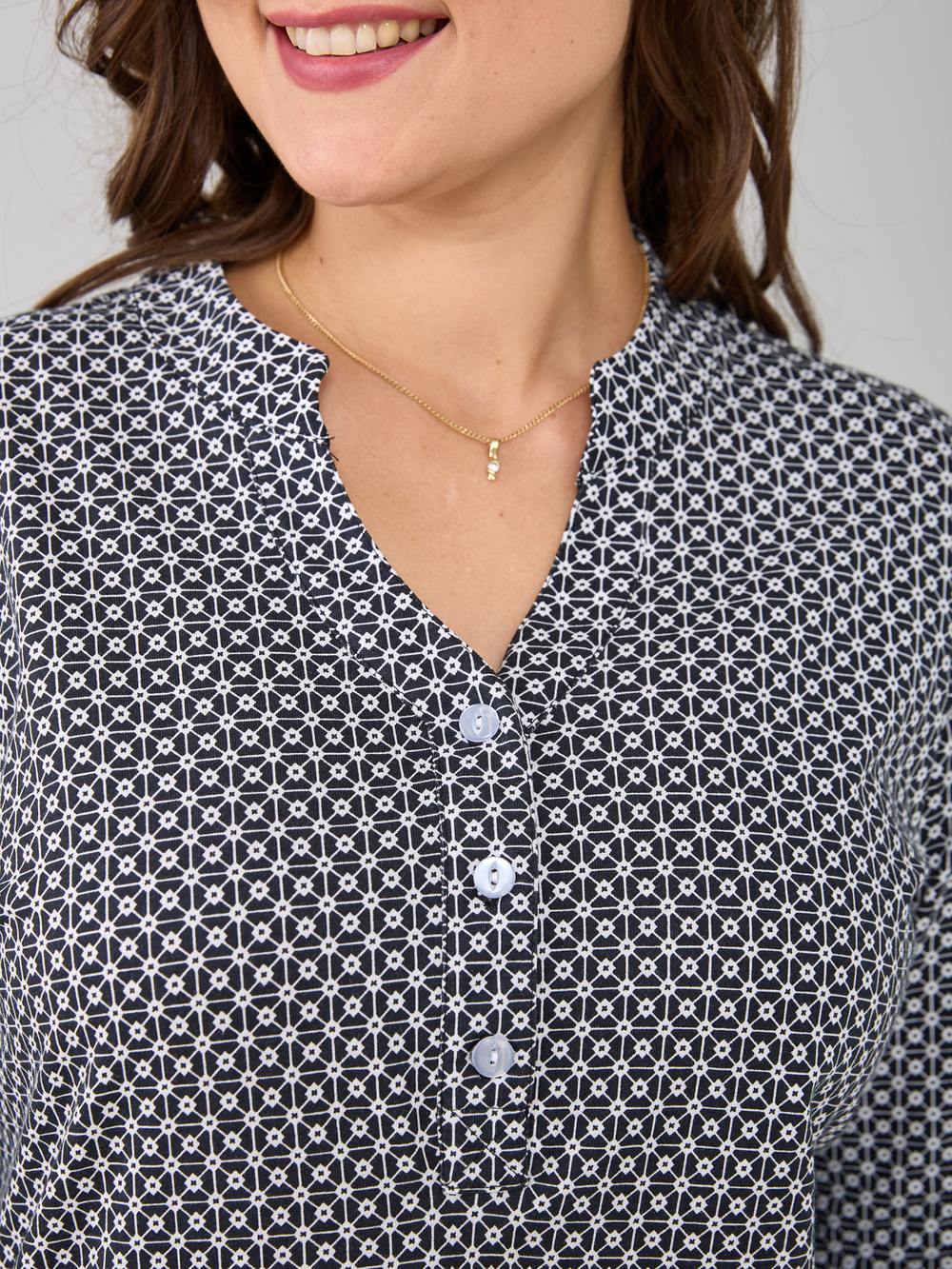 Блузка БЛ-22/чернобелая-геометрия