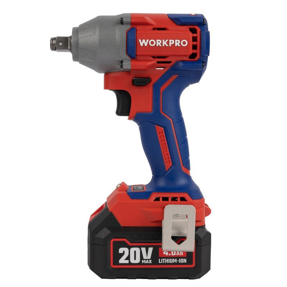 Гайковерт бесщеточный Workpro 20В 2х4 Ач