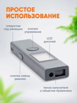 Лазерная рулетка дальномер Xiaomi Duka LS-P строительная