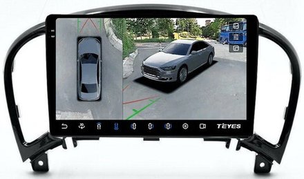 Магнитола для Nissan Juke 2011-2019 - Teyes CC3-2K-360 на Android 10, 2K QLED, 6Гб+128Гб, CarPlay, 4G SIM-слот, 4 камеры в комплекте