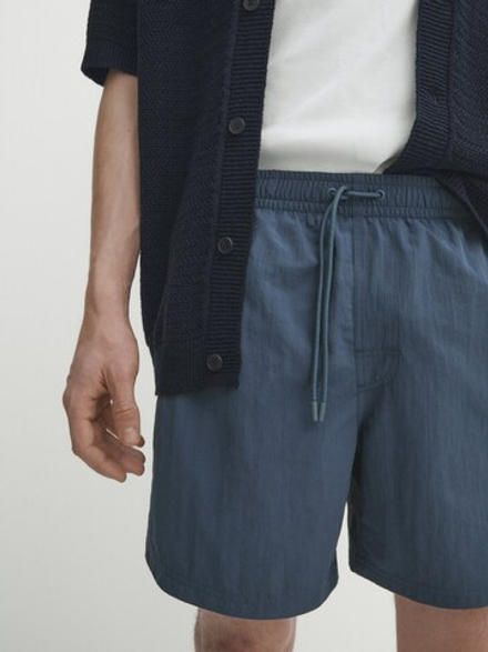 Massimo Dutti Однотонные плавки, серо-синий