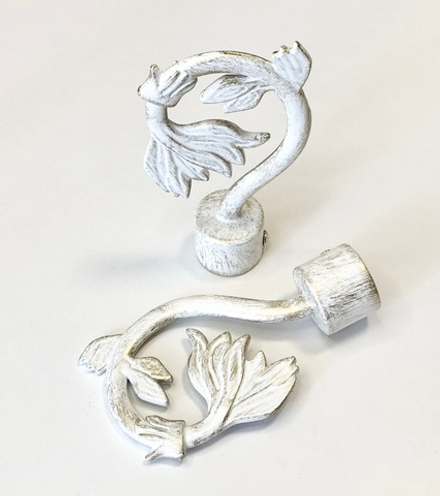 Наконечники "Крокус Ост" для кованых карнизов d20 мм, цвет белое золото