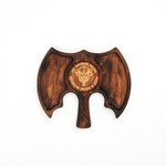 Менажница из древесины кедра для подачи блюд и закусок с гравировкой "От военной науки крепнут разум и руки".