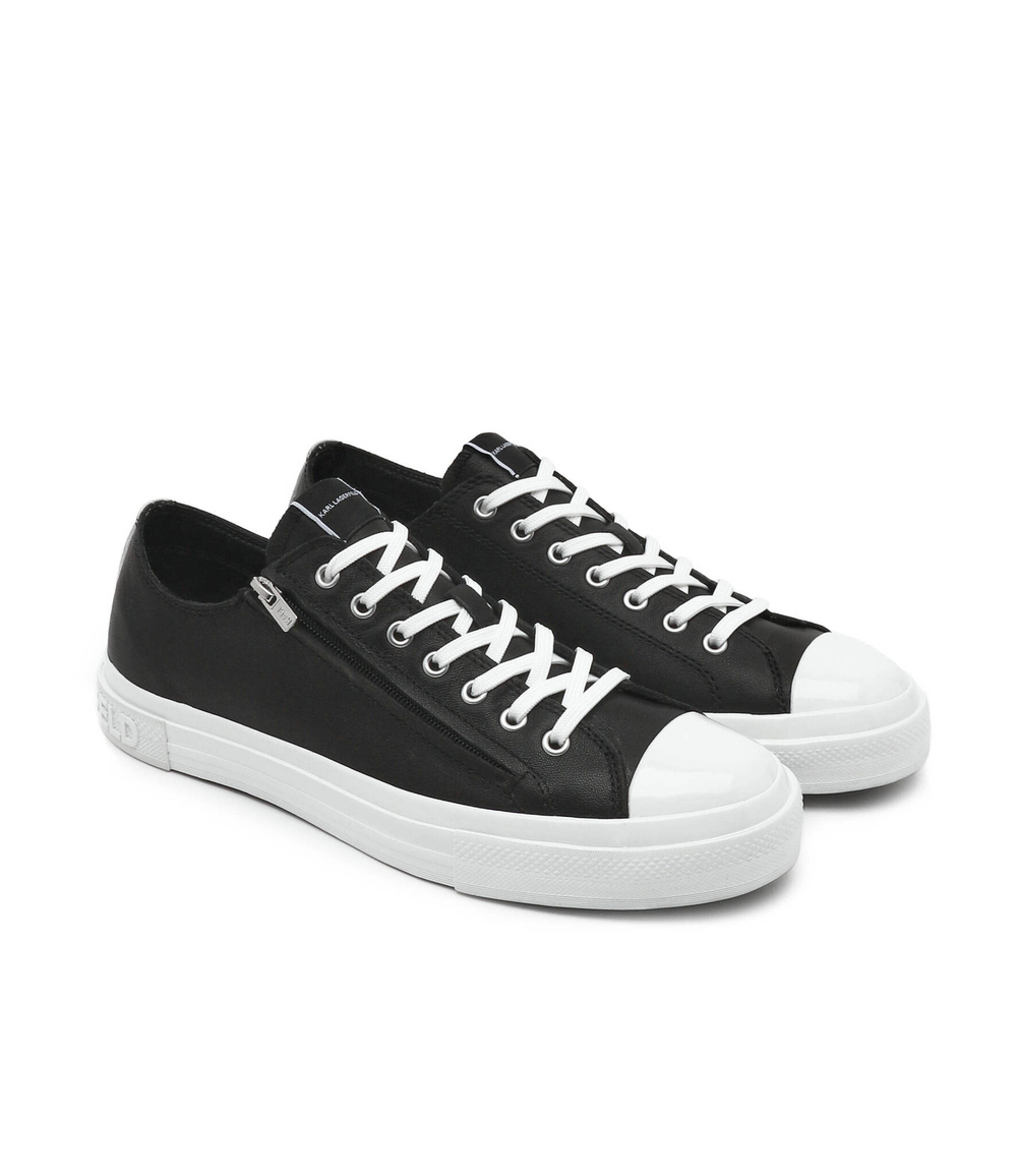 Кожаные кроссовки kampus iii front zip Karl Lagerfeld - черный(KL50325)